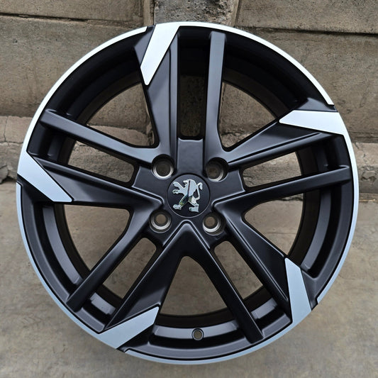 SET DE 4 LLANTAS PEUGEOT. Aro 17 - 4x108. Color Cromado Fondo Negro. (275)
