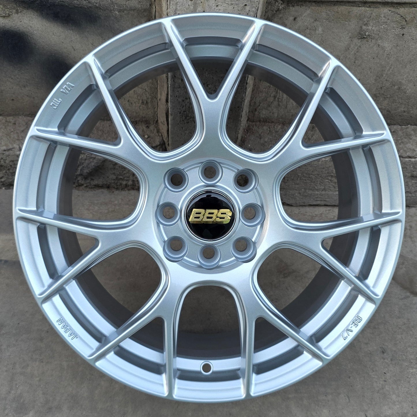 SET DE 4 LLANTAS BBS REV7. Aro 16 - 4x100, 4x114. Doble Apernadura. Color Plateado. (403)