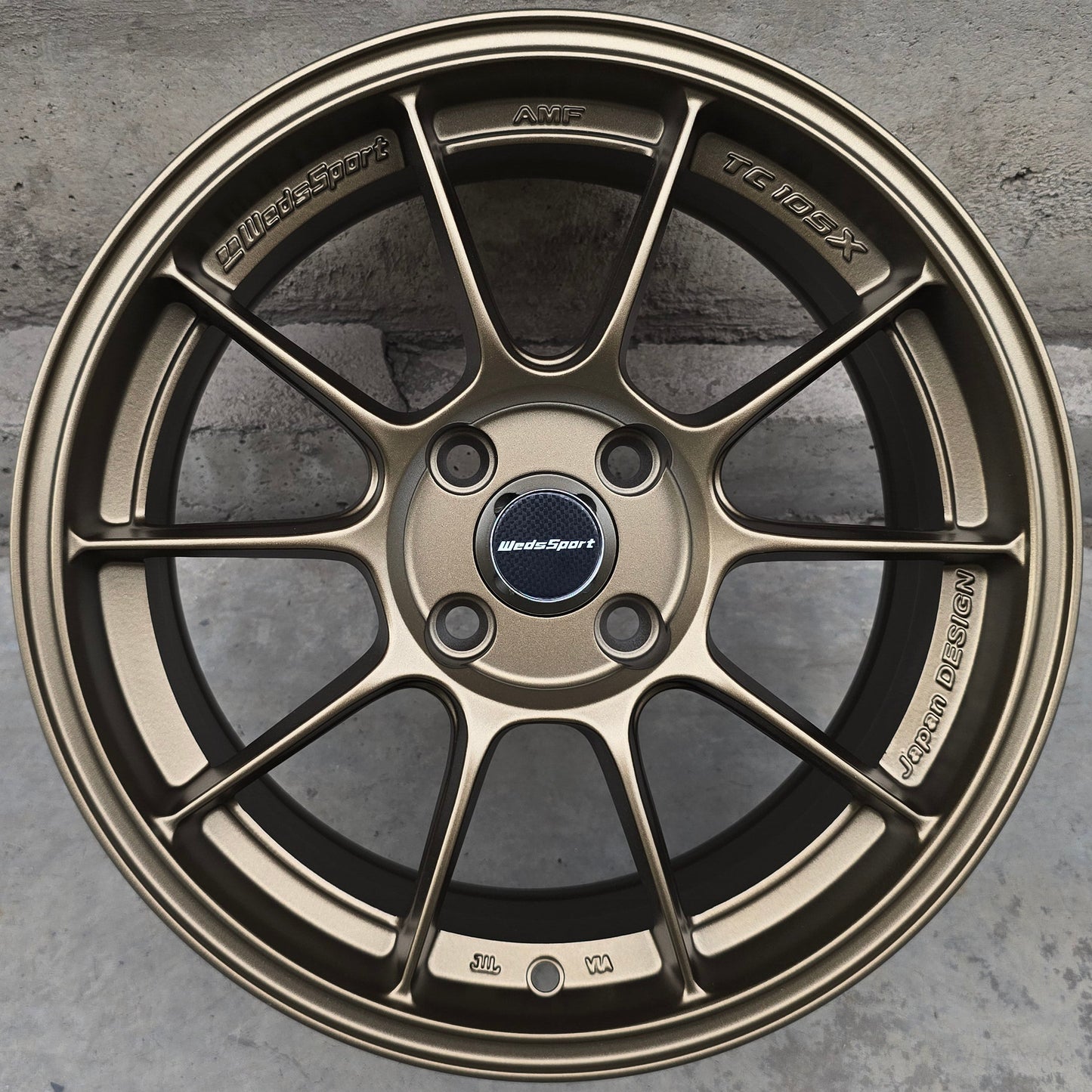 SET DE 4 LLANTAS WEDS SPORT. Aro 15 - 4x100. Color Bronce. (DX133)