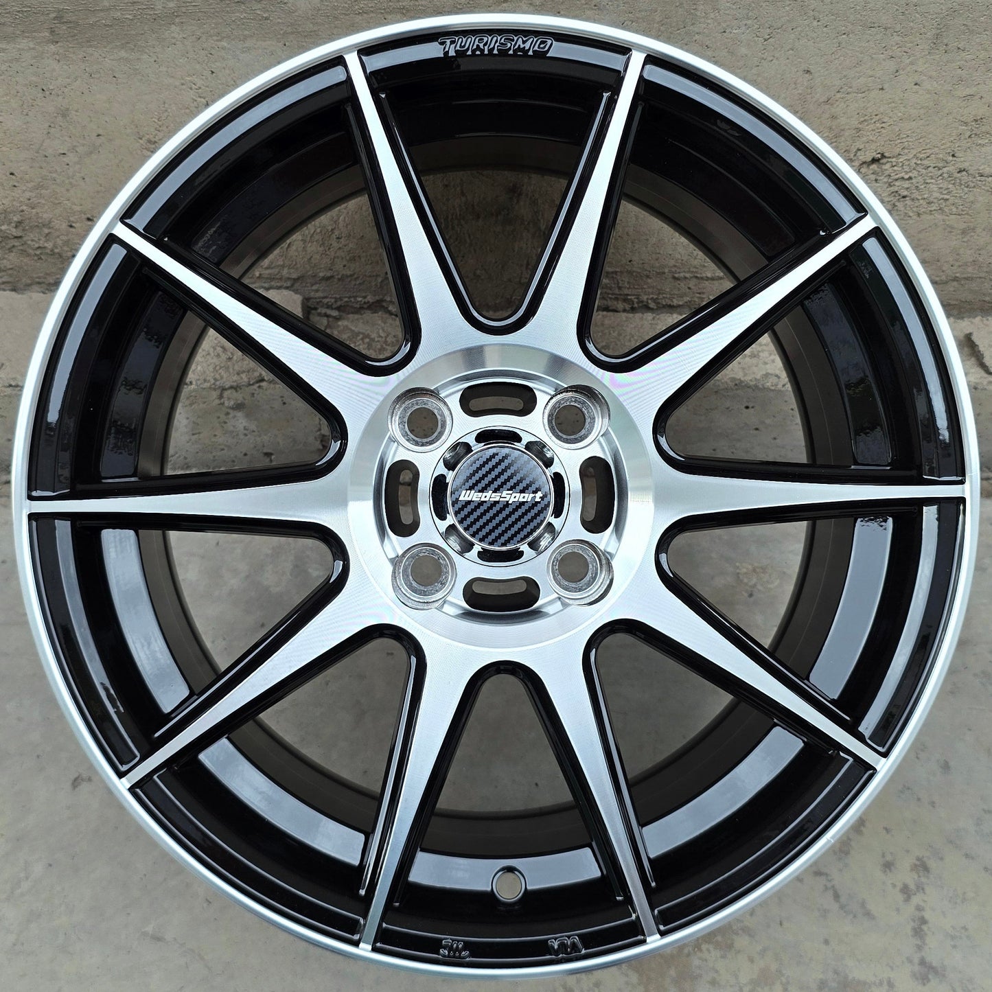 SET DE 4 LLANTAS WEDSPORT. Aro 15 - 4x100. Color Cromado Fondo Negro. (FF10)