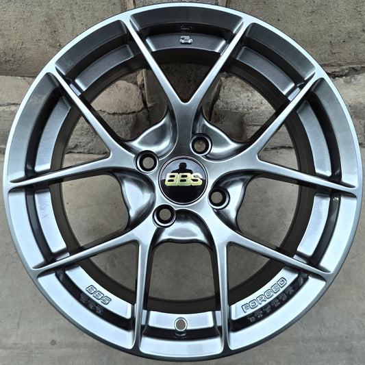 SET DE 4 LLANTAS BBS FIR COLOR Grafito Metalizado. Aro 15- 4x100 (DX221)