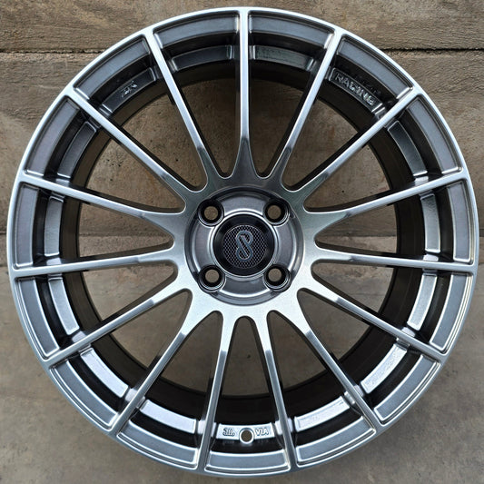 SET DE 4 LLANTAS ENKEI. Aro 17 - 4x100. Color Grafito Metalizado. (ZR007F)