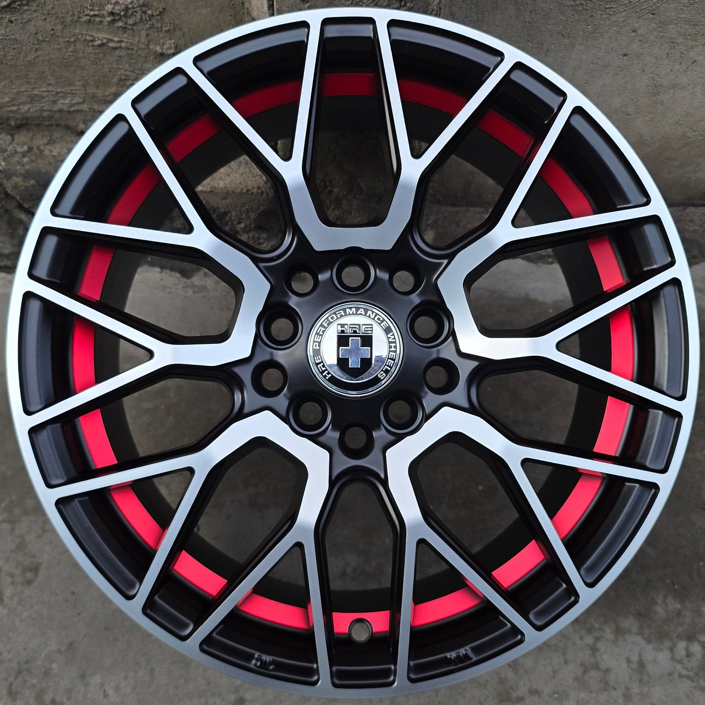 SET DE 4 LLANTAS HRE. Aro 15 - 5x100, 5x114. Doble Apernadura. Color Cromado Fondo Negro. (STORM)