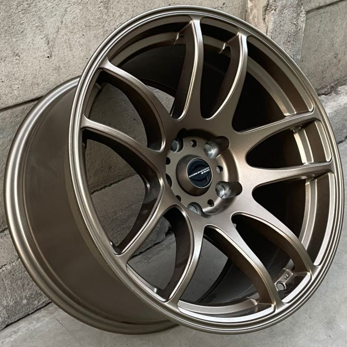 SET DE LLANTAS WORK EMOTION. Aro 17- 5x114 .Color Bronce .(91).