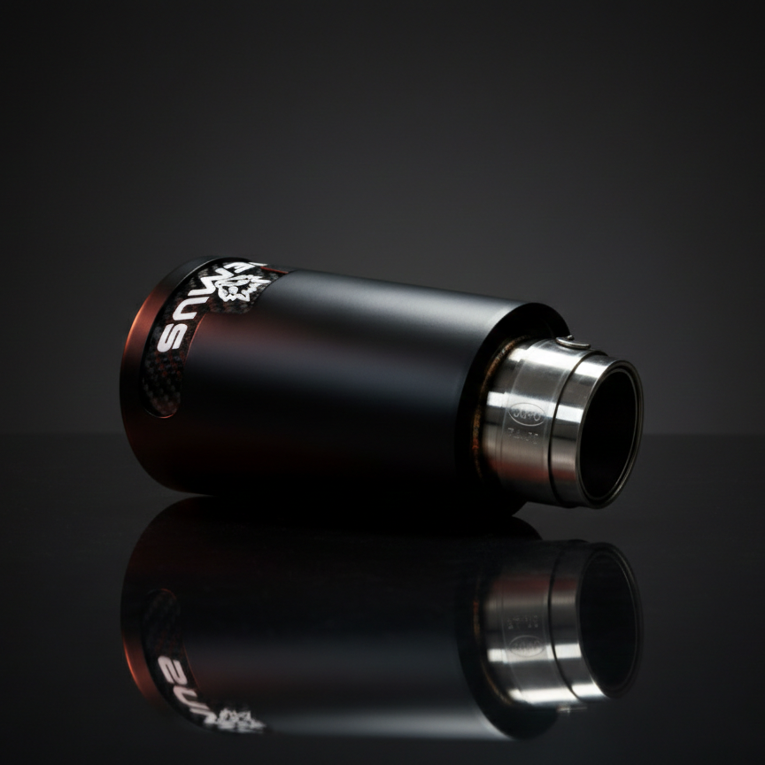 Cola de Escape de Alto Flujo Remus 3”x3,5”. Interior en fibra de carbono.