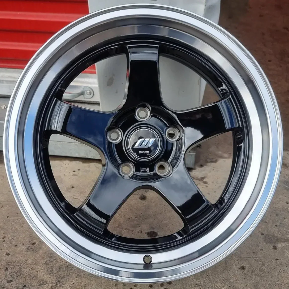 SET DE LLANTAS WORK MEISTER COLOR Negro Aro Cromado. Aro 17- 5x100 (K36GTSTW530N)