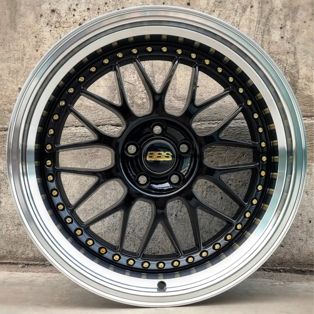 SET DE LLANTAS BBS LM COLOR Negro Aro Cromado. Aro 18 - 5x100 (902)