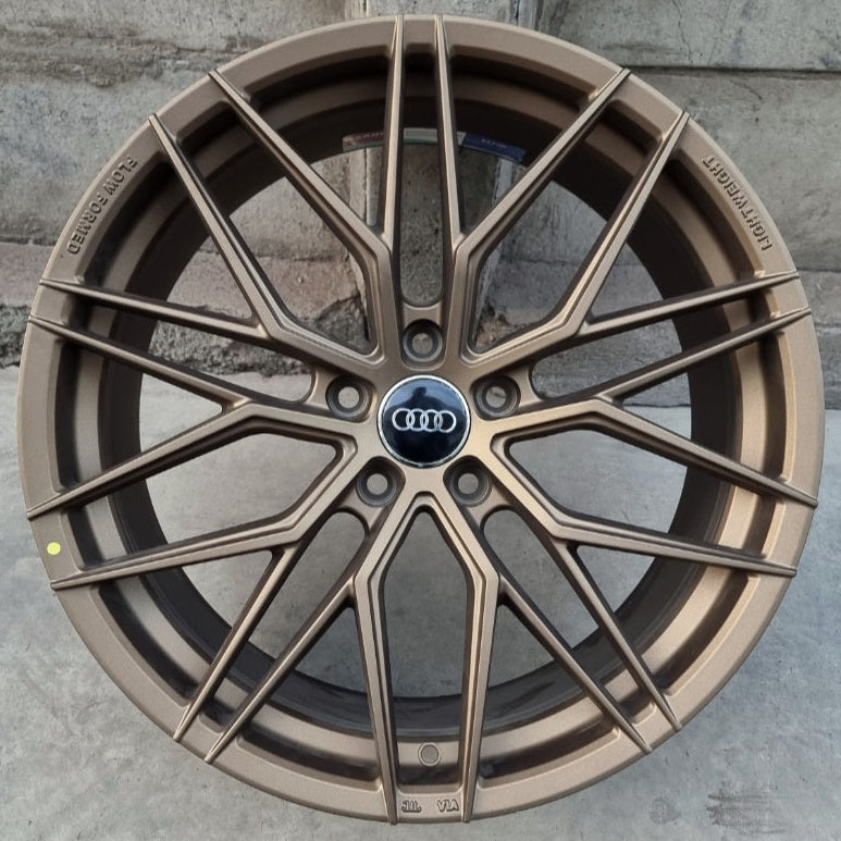 SET DE 4 LLANTAS AUDI *. Aro 18 - 5x112. Color bronce. (VLF06).