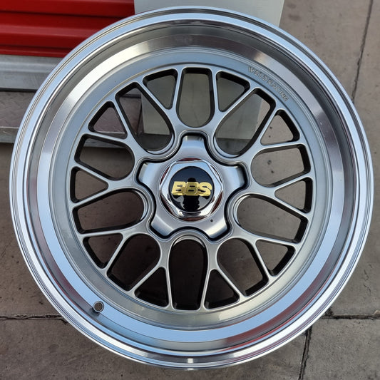 SET DE LLANTAS BBS COLOR Grafito Metalizado Aro Cromado. Aro 18 - 5x114 (KS005)