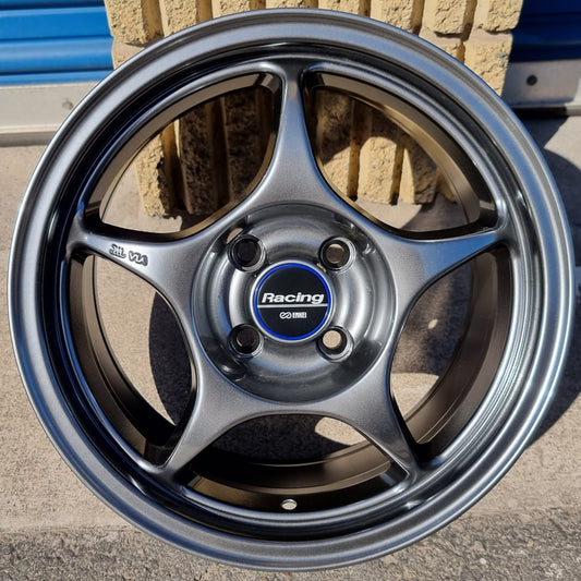 SET DE LLANTAS ENKEI RP02. Aro 15-4x100 .Color Grafito Metalizado .(50733).