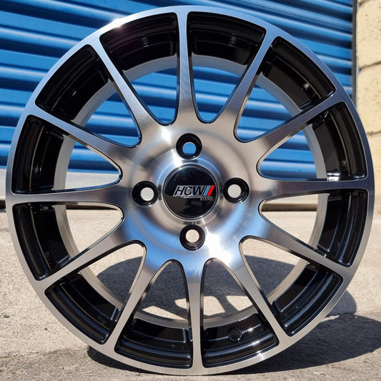 SET DE LLANTAS MODELO 14RT2009A. Aro 14 - 4x100 .Color Cromado Fondo Negro .(14RT2009A).