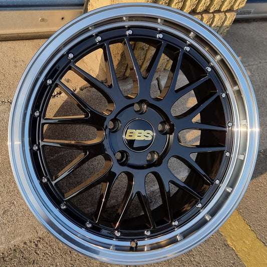 SET DE LLANTAS BBS LM COLOR Negro Aro Cromado. Aro 18 - 5x114 (A038)