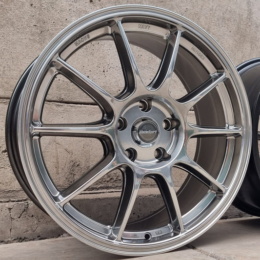 SET DE LLANTAS WEEDSPORT TC105. Aro 18 - 5x114 .Color Grafito Metalizado .(105X).