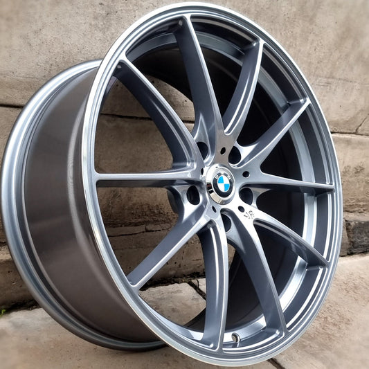 SET DE LLANTAS BMW COLOR Cromado Fondo Grafito. Aro 19 - 5x120 (DXW30)