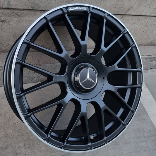 SET DE LLANTAS MERCEDEZ COLOR Negra Linea Cromada. Aro 18 - 5x112 (842)