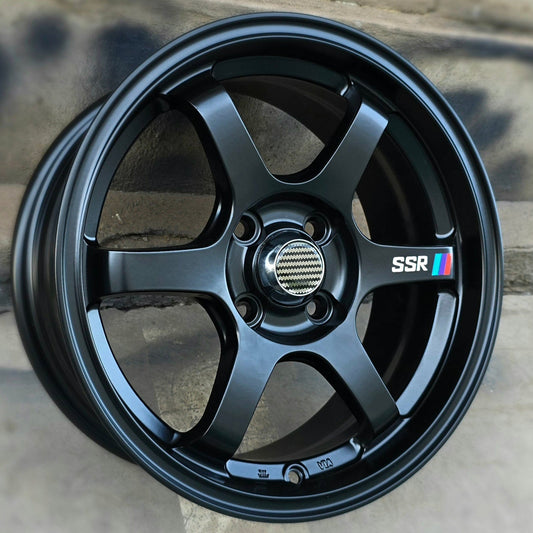 SET DE LLANTAS SSR COLOR Negro. Aro 15 - 4x100 (FBX018-5)