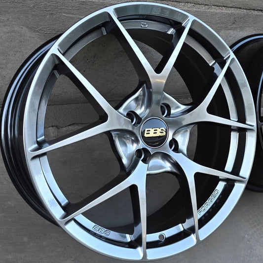 SET DE LLANTAS BBS FIR COLOR Grafito Metalizado. Aro 17- 4x100 (DX221)
