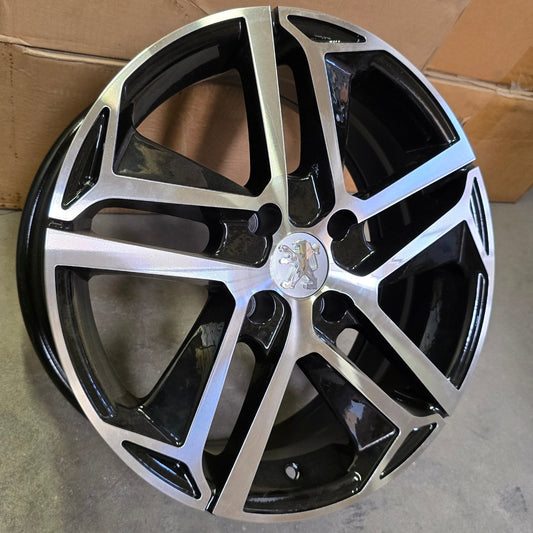 SET DE LLANTAS PEUGEOT. Aro 16 4x108. .Color Cromado Fondo Negro .(PEUGEOT6867).