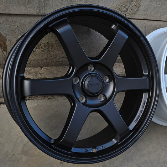 SET DE LLANTAS VOLK TE37 COLOR Negro Mate. Aro 18 - 5x114 (ZR853)