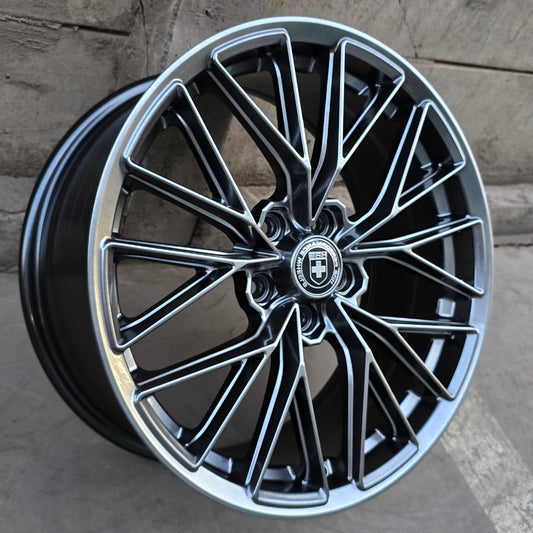 SET DE LLANTAS HRE. Aro 18 - 5x112. .Color Grafito Metalizado .(FF28).