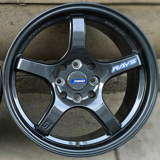 SET DE LLANTAS RAYS GRAMLIGHT. Aro 16 4x100, 4x115. .Color Grafito .(FF09).