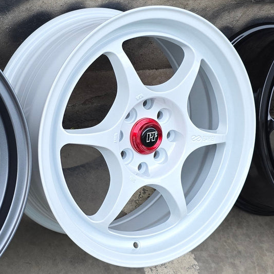 SET DE LLANTAS ENKEI PF06. Aro 18 - 5x114. .Color Blanco .(RGW013FF).