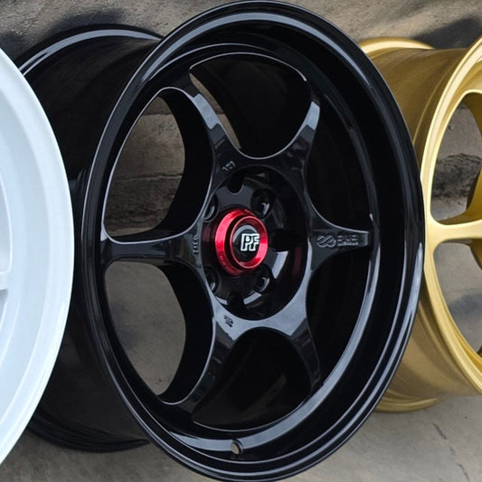 SET DE LLANTAS ENKEI PF06. Aro 15-4x114, 4x100 .Color Negro .(PF06).