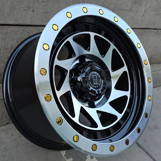 SET DE LLANTAS MODELO FTX106. Aro 16 6x140. .Color Cromado Fondo Negro .(FTX106).