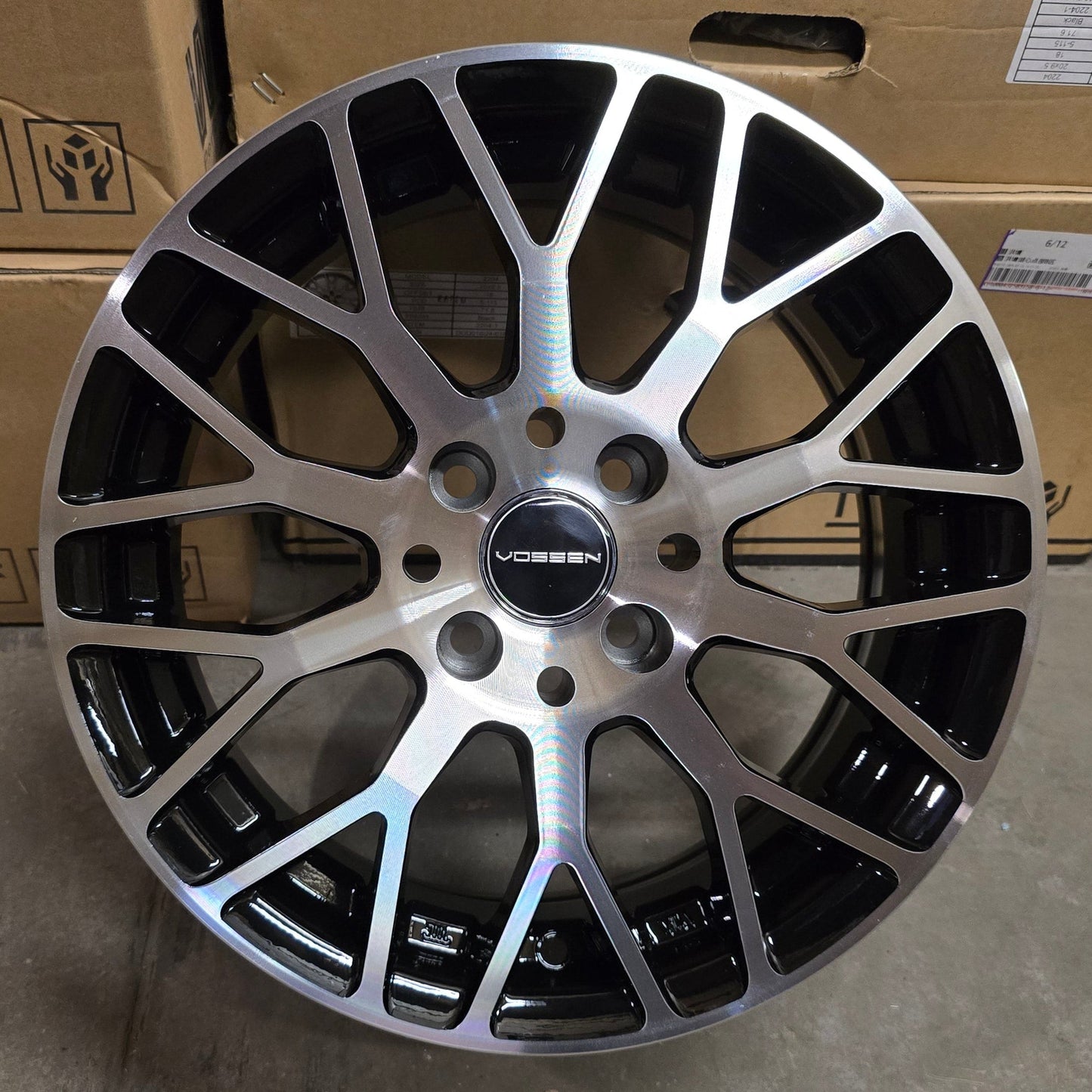 SET DE LLANTAS MODELO  51671. Aro 15-4x100 .Color Cromado Fondo Negro .(51671).