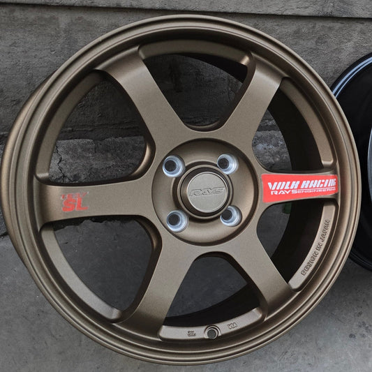 SET DE LLANTAS VOLK TE37. Aro 16 4x100. .Color Bronce .(FF53).