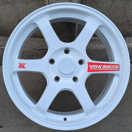 SET DE LLANTAS VOLK TE37. Aro 16 5x114. .Color Blanco .(FF53).