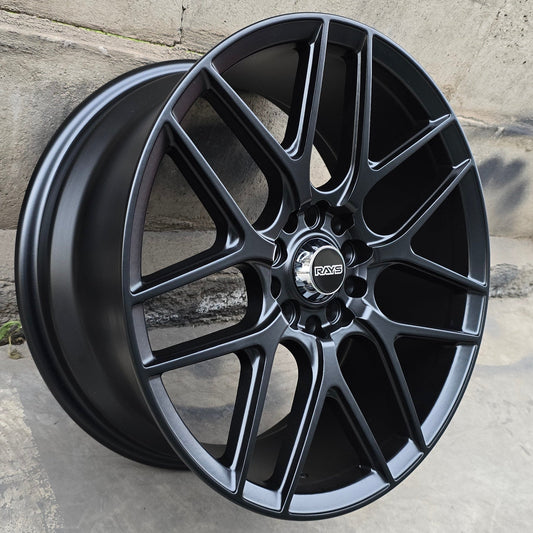 SET DE LLANTAS MODELO RAGNO COLOR Negro Mate. Aro 17- 5x108, 5x114 (RAGNO)