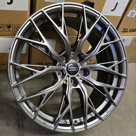 SET DE LLANTAS *AUDI  . Aro-19-5x112 .Color Grafito Metalizado .(H3243F).
