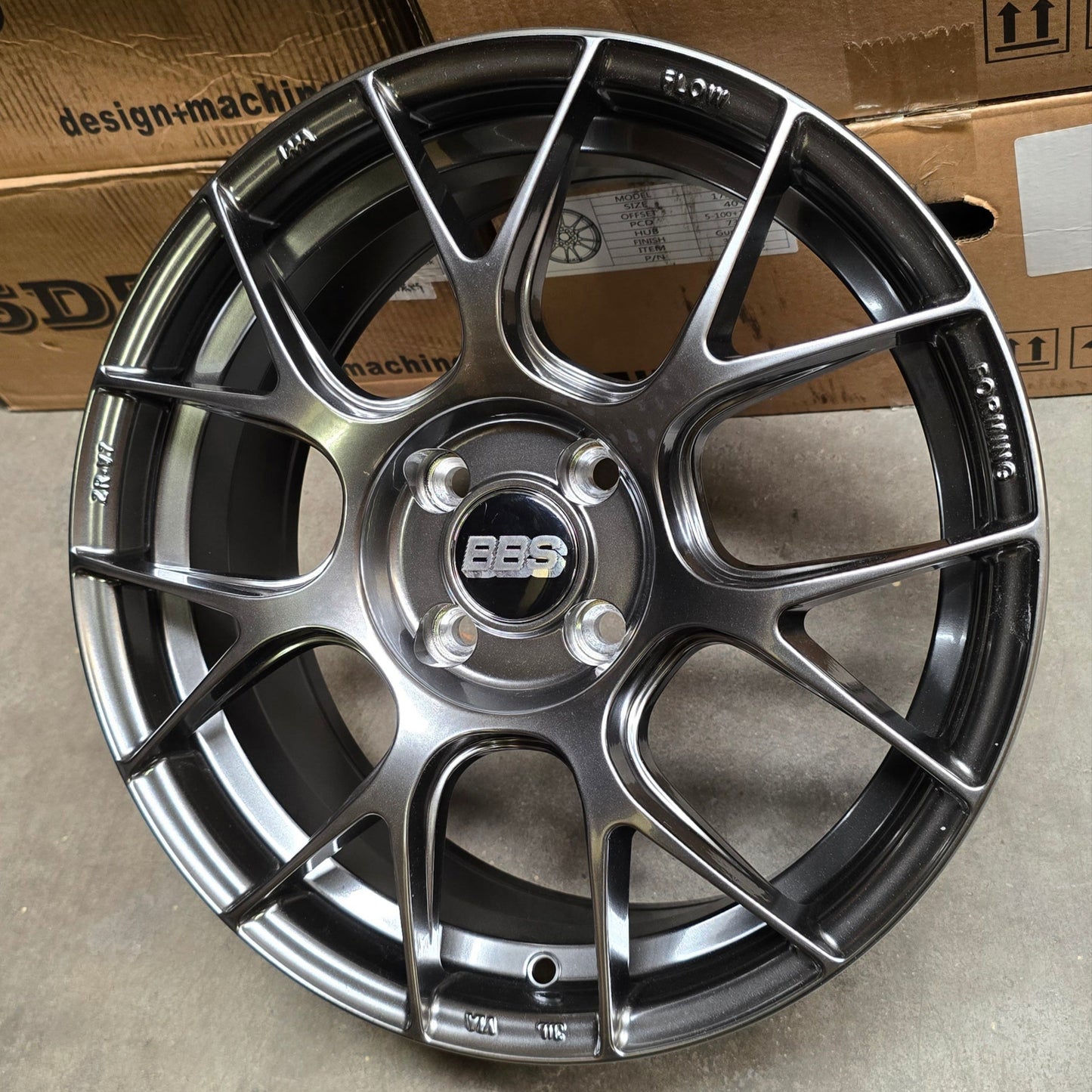 SET DE 4 LLANTAS BBS REV7. Aro 16 - 5x114 .Color Grafito Metalizado .(ZR-V7).