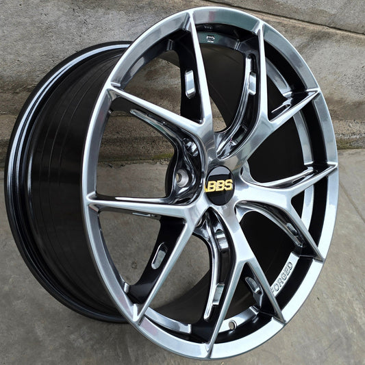 SET DE LLANTAS BBS. Aro 18 - 5x114. Color Grafito Metalizado. (G599)