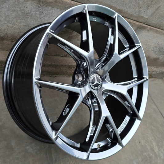 SET DE LLANTAS MERCEDEZ*. Aro 19 - 5x112. Color Grafito Metalizado. (G599)