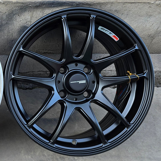 SET DE LLANTAS WORK EMOTION. Aro 15 - 4x100. Color Negro Mate. (505)