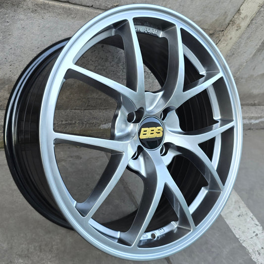 SET DE LLANTAS BBS FIR. Aro 17 - 4x100. Color Grafito Metalizado. (507)