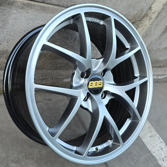 SET DE LLANTAS BBS FIR. Aro 18 - 5x100. Color Grafito Metalizado. (507)