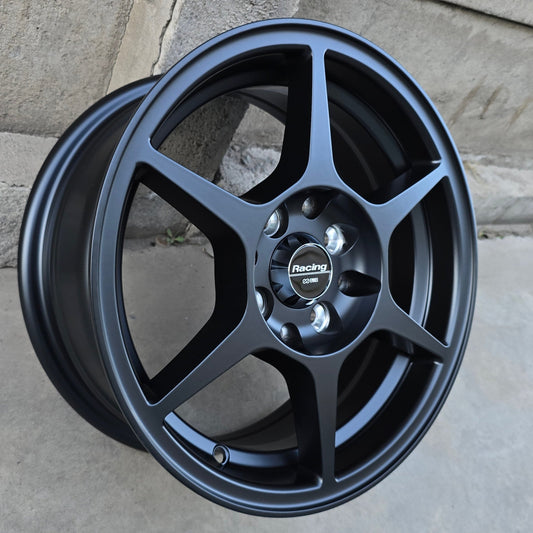 SET DE LLANTAS P1. Aro 14 - 4x100, 4x114. Doble Apernadura. Color Negro Mate (P1)