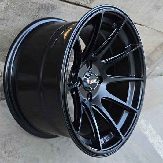 SET DE LLANTAS XXR 527. Aro 15 - 4x100. Color Negro (15D616B).