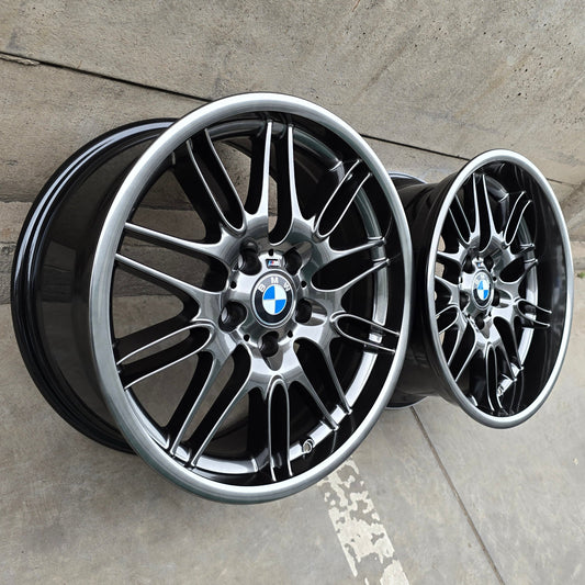 SET DE LLANTAS BMW ASIMÉTRICAS. Aro 18 - 5x120. Color Grafito Metalizado. (712)
