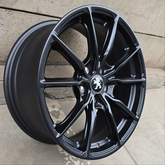 SET DE LLANTAS PEUGEOT. Aro 17 - 5x108. Color Negro Brillante. (333)