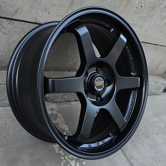 SET DE LLANTAS VOLK TE37. Aro 18 - 5x112. Color Negro. (VLF08)