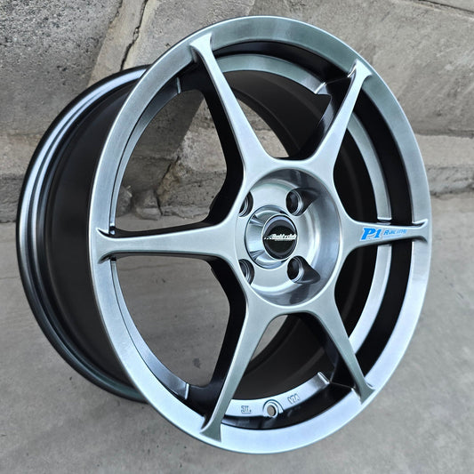 SET DE LLANTAS P1. Aro 15 - 4x100. Color Grafito Metalizado. (FF68)