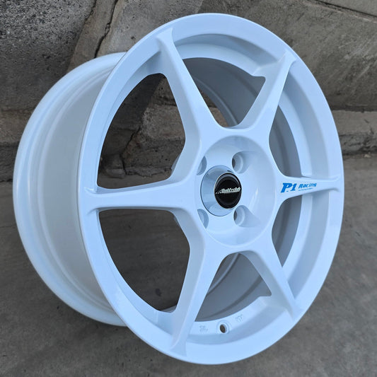 SET DE LLANTAS P1. Aro 15 - 4x100. Color Blanco  . (FF68)