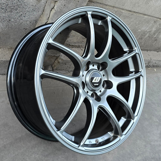 SET DE LLANTAS WORK EMOTION. Aro 17 - 5x114. Color Grafito Metalizado. (ZR692D)