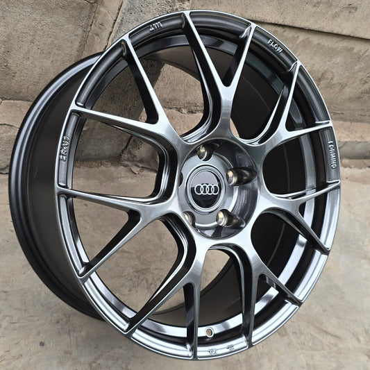 SET DE 4 LLANTAS AUDI * COLOR Grafito Metalizado. Aro 18- 5x112 (ZR-V7)
