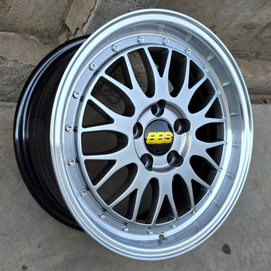 SET DE 4 LLANTAS BBS LEMANS. Aro 15 - 5x100. Color Grafito Metalizado. (506)