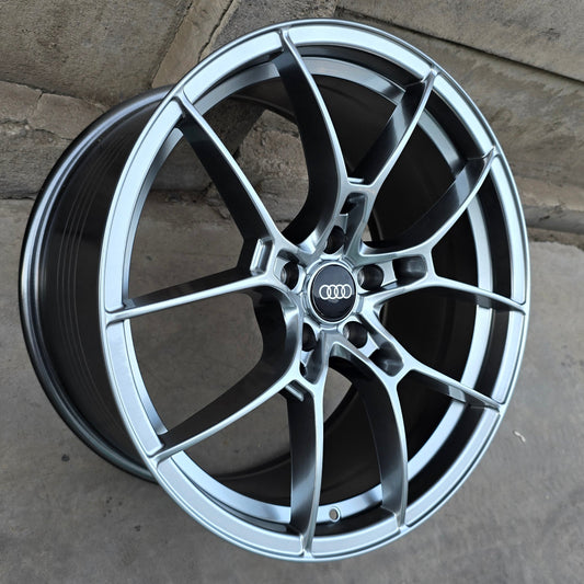 SET DE 4 LLANTAS AUDI*. Aro 19 - 5x112. Color Grafito Metalizado. (F045)